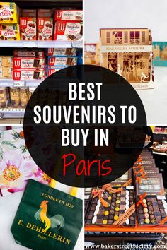 the best souvenirs to buy in paris, including chocolates and other items