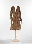 Date: ca. 1930 Location/Culture: Italy Object is held at: MET Notable Techniques/Motif Names: This coat's Persian-inspired pinwheel pattern showcases Fortuny's inspiration from non-European sources. It also incorporates Fortuny's use of movement and light. Textile Workshop, Evening Trousers