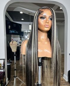 Icy Blonde Highlights, Isee Hair, Blessed Wednesday, Blonde Streaks, Blonde Highlight, Hd Lace Wig, Black And Blonde, Lace Closure Wig