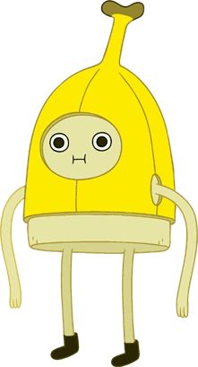 a cartoon banana is wearing a hat and holding his hands behind his back while standing