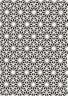 an intricate black and white pattern