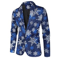 PRICES MAY VARY. 【Mens Christmas Blazer Jackets】 During Christmas your outfit deserves a little extra. This cool Christmas suit featuring snowman, santa claus, presents,reindeer and snowflakes is your new go-to outfit for the holiday season, because it’s one of the festive ones out there, it's very suitable for you to wear on Christmas Eve theme. Christmas suit jackets are funny and cute, Great for Christmas Gift for yourself, friends or family member, Suitable for Men/women/teen boy girls, also Mens Christmas Suit, Christmas Blazer, Black Blazer Men, Dress Jackets, Mens Christmas Shirts, Snowflake Dress, Christmas Coat, Christmas Suit, Blazer Casual