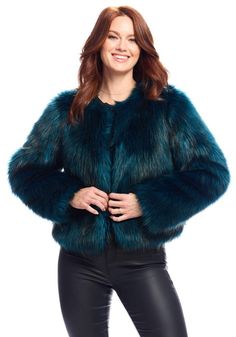 Fabulous-Furs Ocean Fox Faux Fur Happy Hour Jacket Faux Fur Cropped Jacket, Womens Faux Fur Coat, Red Fur, Fabulous Furs, Faux Leather Coat, Faux Suede Jacket, Women's Coats & Jackets, Faux Fur Jacket, Faux Fur Coat