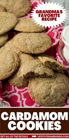 Cardamom Cookies Classic Christmas Cookies, Italian Ricotta Cookies, Cardamom Cookies, Ricotta Cookies, Christmas Cookie Recipes, Favorite Cookie Recipe, Frozen Cookies, Traditional Family, Drop Cookies