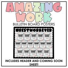 an image of the poster for making work with words and pictures on it, including