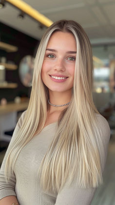 Straight Hair Haircuts For Girls With Straight Hair, Macy Aesthetic, Straight Hair Cut, Straight Hair Women, Medium Length Straight Hair, Long Hair Cuts Straight, Model Haircut, Straight Haircut, Pin Straight Hair