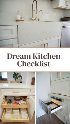 Dream Kitchen Checklist Dream Kitchen Must Haves, Kitchen Design Must Haves, Kitchen Must Haves List, Kitchen List For New Home, Renovation Must Haves, Renovation Checklist, Kitchen Shelf Styling, Kitchen Checklist, Boho Kitchen Ideas