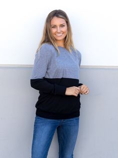 These lightweight colorblock pullovers are perfect for any occasion and will go with any outfit. Great for layering and will make a bold statement! This pullover will soon become a crowd favorite, make sure to grab yours now! Sizing: Small 0-4 Medium 6-8 Large 10-12 XL 12-14 Casual Long Sleeve Sweater With Contrast Colors, Trendy Gray Sweatshirt For Layering, Casual Color Block Sweater, Sporty Color Block Top For Fall, Black Tops With Contrast Color For Layering, Sporty Fall Tops With Color Block, Crew Neck Sweatshirt With Contrast Color For Layering, Fall Color Block Sweatshirt, Color Block Sweatshirt For Layering