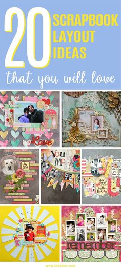 scrapbook layouts with the words 20 scrapbook layout ideas that you will love