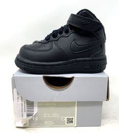 Nike Air Force 1 Mid Baby's 4C Black Boys/Girls/Kids Basketball Sport Sneakers.New condition in original box. See photos for details. Nike Air Force 1 MID TD 4C Baby Shoe Triple Black Infant Sneaker 314197-004 Nike Air Force 1 Mid Baby's 4C Black Boys/Girls/Kids Basketball Sport Sneakers. New condition in original box. See photos for details. Women's Clothing & Shoes Shop Now! For Men, Women, & Kids Sporting Goods Shop Now! Luxury Health & Beauty Shop Now! Men's Clothing & Shoes Shop Now! Lighting, Decor & More Home and Garden Shop Now! Trending & Popular Toys Shop Now! NEW ARRIVALS NOW AVAILABLE AT DISCOUNTED PRICES Shop Now eBay listing template by 3Dsellers.com - Try for Free! Boys Black Shoes, Black Shoes Outfit, Luxury Health, Nike Air Force 1 Mid, Air Force 1 Mid, Kids Basketball, Light Up Shoes, Popular Toys, Baby Girl Boy