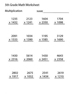 the 5th grade math worksheet is filled with two numbers and three times to print