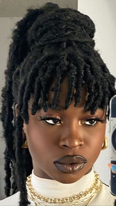 Healthy African Hair, New Hair Do, Hair Inspiration Long, Faux Locs Hairstyles, Cute Box Braids Hairstyles, Dread Hairstyles, Face Card, Locs Hairstyles