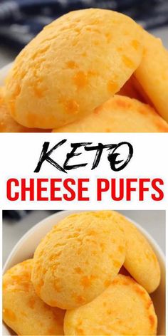 keto cheese puffs in a white bowl