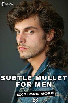 Subtle Mullet Cut for men: embrace the retro revival with this stylish and versatile hairstyle. Mullet For Curly Hair, Mullet Cut