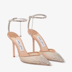 Jimmy Choo Saeda 100, Jimmy Choo Saeda, Glamourous Heels, Crystal Shoes, Girly Shoes