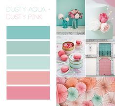 the color palette is dusty aqua and pink