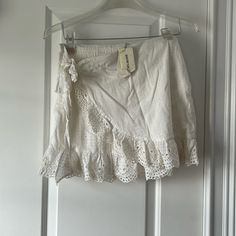 Adorable Skirt Bough At A Boutique In France. Never Been Worn Still Had Tags Summer Wrap Skirt For Day Out, Casual Wrap Skirt For Summer, Casual Wrap Skirt For Spring, Spring Cotton Wrap Bottoms, Spring Wrap Bottoms For Day Out, Spring Wrap Flowy Skirt Bottoms, Spring Wrap Skirt With Flowy Fit, Casual Wrap Skirt, Spring Wrap Flowy Skirt