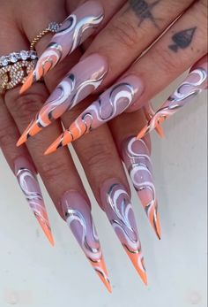 Nail Designs Bling, Stilleto Nails Designs, Fun Summer Nails, Queen Nails, Art Deco Nails, Cute Nails For Fall, Really Cute Nails