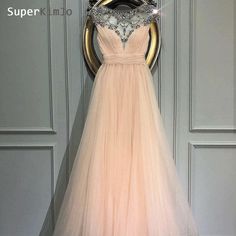 Pale Pink Prom Dress, Blush Pink Prom Dresses, Illusion Dress Prom, Prom Dresses Tulle, Cap Sleeve Prom Dress, Grad Dresses Short, Grad Dresses Long, Sell Dresses, Dresses Tulle