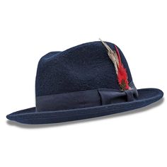 Navy 2 ¼ Brim Beaver Look Felt Hat Homburg Hat, Mens Dress Hats, Popular Hats, Stacy Adams Shoes, Church Fits, Mens Hats Fashion, Fedora Hat Men, Flat Caps, Hat Size Chart