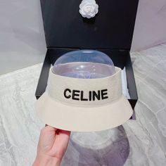 Celine Empty Top Visor 100% wool% fabric, controlled embroidery logo, complete internal standard, three colors Three Color, Wool Fabric, Embroidery Logo, Embroidery, Wool, Fabric, White, Color