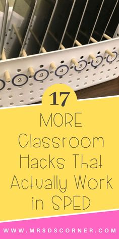 the words 17 more classroom hacks that actually work in speed on top of a rack