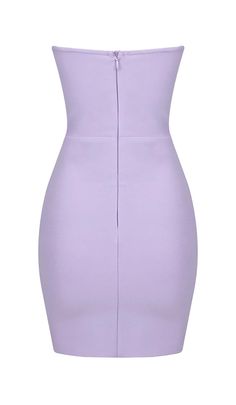 Look hot in lilac! This Bandeau Bandage Mini Dress is a show-stopper, featuring a sleek bodycon fit, strapless silhouette, and bold waistband. Get ready to turn heads! Gentle Dry Clean Only Colour may vary due to lighting on images. The product images (without model) are closest to the true colour of the product.Item runs true to size chart and is cut to suit our size chart. Please refer to our size chart for the best fit. Do not size up or down. Strapless Fitted Purple Bodycon Dress, Purple Strapless Stretch Bodycon Dress, Purple Strapless Evening Bodycon Dress, Purple Fitted Bodycon Dress With Spaghetti Straps, Evening Purple Strapless Bodycon Dress, Evening Strapless Purple Bodycon Dress, Strapless Purple Bodycon Evening Dress, Purple Strapless Bodycon Dress, Chic Fitted Purple Strapless Dress