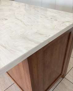 a marble counter top in a kitchen