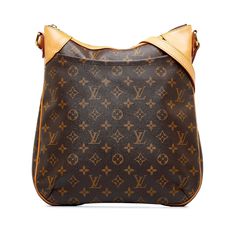 This handsome Louis Vuitton Odeon MM was made from brown Monogram Canvas. The Bag features vachetta leather trim and adjustable shoulder strap, gold detailing, top opening zipper closure, exterior front and interior open slip pockets. The Bag is best across the body. The Odeon is no longer in production. Louis Vuitton Odeon, Mm Monogram, Louis Vuitton Crossbody, Monogram Canvas, Leather Trim, Handbag Accessories, Leather Trims, Backpack Bags, Louis Vuitton Monogram