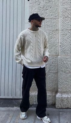 Knit Sweater Outfit, Herren Style, Streetwear Mode, Street Fashion Men Streetwear, Guys Clothing Styles