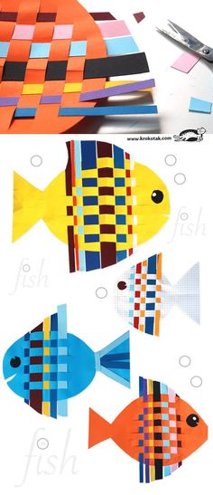 an image of fish cut out from construction paper