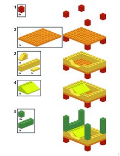 the instructions for how to make a lego table