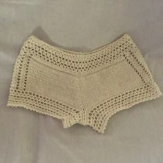 New Beach Shorts Handmade Crochet Small Size See Picture For For Measurements 100% Acrylic Off White Color #11 Shorts Crochet, Crochet Handmade, Beach Shorts, Off White Color, Handmade Crochet, White Color, Color White, Off White, Womens Shorts