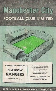 an advertisement for the manchester city football club