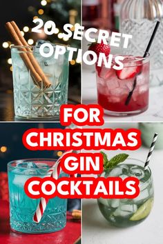 A photo of a Christmas Gin Cocktails Christmas Gin Drinks Cocktail Recipes, Gin Christmas Drinks, Gin Station Ideas, Christmas Gin Drinks, Christmas Pickle