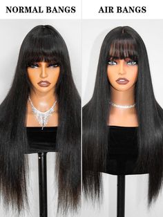 Hair Name: Bangs Wig Hair Style: Straight Wigs With Bangs Hair Length: 8-30 inch Wig Weight: 200-320g/Wig (Depending on Lengths and Density) Color: Natural Black #1B Density: 180% Cap Size: Medium, about 22.5inches Quality: 100% Virgin Human Hair Last for One More Year Hairline Bangs Shipment: DHL, FedEx, or UPS 5-7 business days. Straight Wig With Bangs, Hair Machine, Full Bangs, Bangs Wig, Straight Wigs, Virgin Hair Wigs, Blue Wig, Cheap Hair Products, Human Virgin Hair