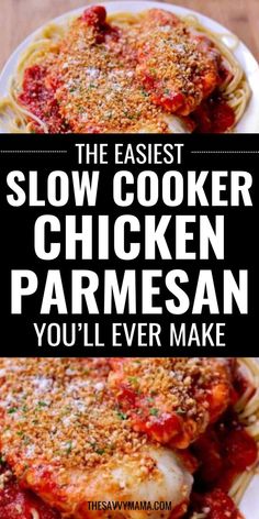 the best slow cooker chicken parmesan you'll ever make