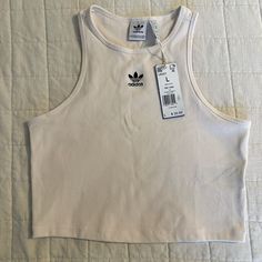 Nwt Adidas Crop Ribbed Tank Top. Size L. Miss The Return Window. Slightly Off White Color. Adidas Crop, Ribbed Tank Top, Cropped Shirt, Crop Tank Top, Ribbed Tank Tops, Ribbed Tank, Adidas Tops, Off White Color, Cropped Tank Top