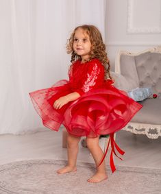 Red Girl Dress, Flower Girl Dress, Birthday Dress, Christmas Photoshoot, Xmas Gown, Tutu Dress, Baby Dress, Graduation Gown, Long Sleeve Dress, Toddler Dress, Special Occasion, First Birthday Dress Luxury baby girl dress have very original fashionable design will be perfect for any celebration....birthday, wedding, parties, Christmas, photography, Valentine's Day, dance, evening, flower girl  dress, ball gown, festivals wear, dance, dress-up, fairy & princess costumes or other special occasional Red Flower Girl, Fairy Princess Costume, Red Flower Girl Dresses, Baby Birthday Dress, First Birthday Dresses, Girl Red Dress, Graduation Gown, Draping Fashion