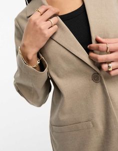 Blazers by Monki Part of a co-ord set Pants sold separately Notch lapels Padded shoulders Single button fastening Regular fit Co Ord Sets Pants, Co Ord Set, Colored Blazer, Co Ord, Asos, Trousers, Blazer, Pants, Color