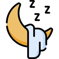 a cartoon banana sleeping on its side