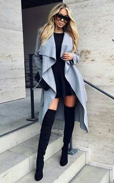 knee boot thigh heeled Cheap Fall Outfits, Hight Boots, Thigh High Boots Outfit, Knee Boots Outfit, High Boots Outfit, Oversized Sweaters, Fashion Trends Winter, Trendy Fashion Outfits, Dinner Outfits