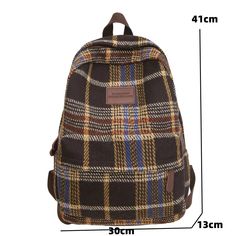 BACK TO SCHOOL Vintage Plaid Woollen Cloth Women's Backpack Student Book Backpacks for Teenage Girls School Bags Large CapacityTravel Rucksack SPECIFICATIONS Main Material: nylon Lining Material: POLYESTER Backpacks Type: Softback Interior: Cell Phone Pocket Interior: Interior Compartment Handle/Strap Type: soft handle Exterior: Solid Bag Closure Type: zipper Technics: school bag Capacity: 20-35 Litre Item Type: Backpacks Carrying System: Arcuate Shoulder Strap Gender: Unisex Rain Cover: No Mode Handbags For School, Student Book, Women's Backpack, School Bags For Girls, Girls School, Mary Jane Heels, Vintage Plaid, Teenage Girls, Rain Cover