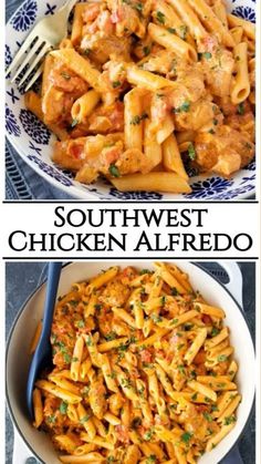 southwest chicken alfredo is an easy and delicious meal