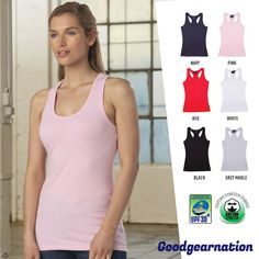 #ad Premium Ladies Fitted Singlets Stretch Cotton Jersey Racerback Long Line Shape Slim Fit, Fashion womens top Plain Colour, Elegant Ladies, Fit Fashion, Elegant Woman, Stretch Cotton, Slim Fit, Women's Top