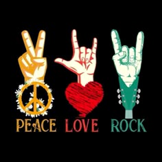 peace love folk sign with two hands in the shape of heart and peace symbol on black background