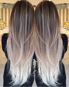 Grey Balayage, Diy Ombre Hair, Im Obsessed, Colors Hair, Vanity Makeup, If Only, Hair Envy