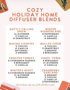 Christmas Essential Oil Blends Diffuser, Ginger Diffuser Blend, Christmas Diffuser Blends Young Living, Essential Oil Christmas Blend, Candle Blends, Diy Essential Oil Recipes