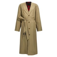 Oversize Cotton Trench Coat With Check Print Lining, Single-Breasted Model With Button Closure, Belt At The Waist, Pockets, Long Sleeves, Back Vent. Color: Beige Size & Fit: Oversized Fit French Size Composition: 100% Cotton Made In: Italy Sku: Jul-773216tkp062801 Welcome To The Official Luosophy Poshmark Closet! Luosophy Is A Luxury Brand Reselling Company Founded In San Diego, Ca From 2016. All Our Products Are Imported From Italy And Sold In The Usa. We Do Our Best To Provide High Fashion, Lu Oversize Trench Coat, Balenciaga Jacket, Cristobal Balenciaga, Cotton Trench Coat, Oversized Trench Coat, Balenciaga Women, Trench Coats Women, Double Breasted Coat, T-shirt Polos