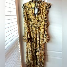 Nasty Gal Dress Brand New Sleeveless Ruffled Maxi Dress For Fall, Fall Sleeveless Brunch Dress, Sleeveless Maxi Dress For Fall Brunch, Sleeveless Fall Maxi Dress For Brunch, Fall Sleeveless Maxi Dress For Brunch, Fall Brunch Sleeveless Maxi Dress, Dresses Printed, 90s Dress, Satin Midi Dress